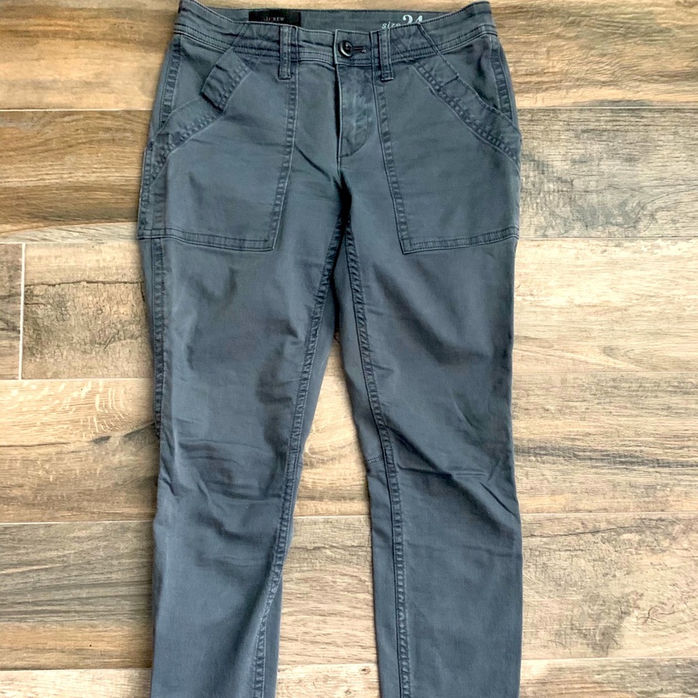 J. Crew Cargo Toothpick Pants In Gray